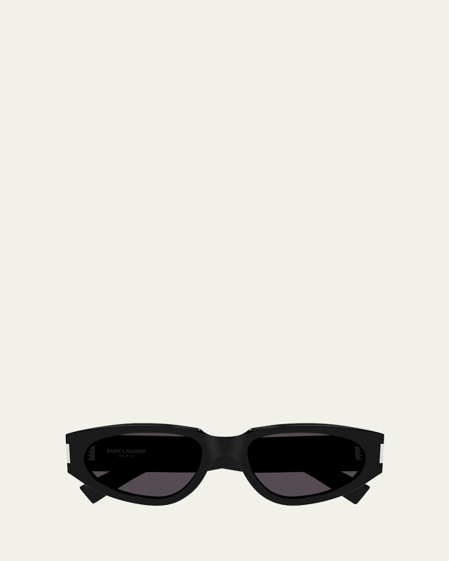 Engraved Logo Acetate Oval Sunglasses